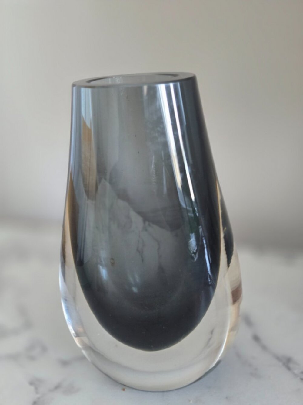 Vintage Cased Glass Vase Whitefriars